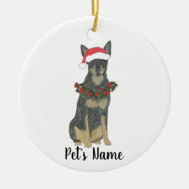 Blue Cattledog Heeler Christmas Keramik Ornament