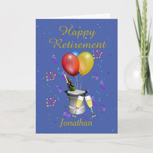 Blue Celebration Card Karte (Vorderseite)