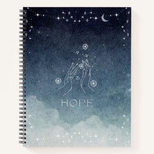 Blue Celestial Quote Notizbuch