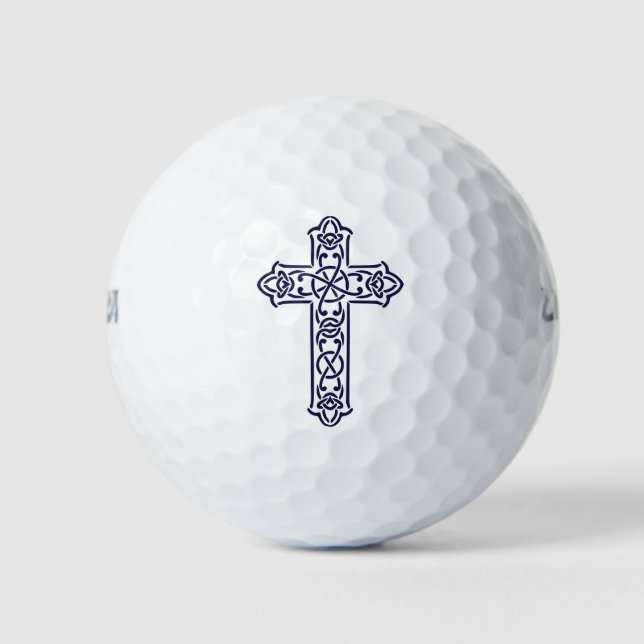Blue Celtic High Cross Golfball (Vorderseite)