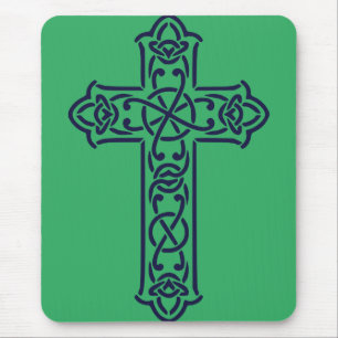 Blue Celtic High Cross Mousepad