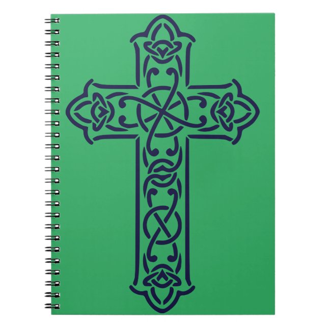 Blue Celtic High Cross Notizblock (Vorderseite)
