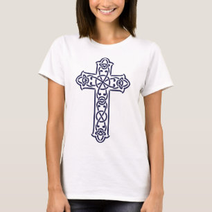Blue Celtic High Cross T-Shirt