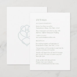 Blue Celtic Irish Swan Liebe Knot Wedding Details Begleitkarte