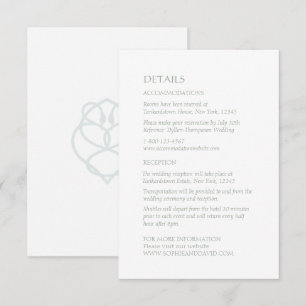 Blue Celtic Irish Swan Liebe Knot Wedding Details Begleitkarte