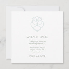 Blue Celtic Irish Swan Liebe Knot Wedding Foto Dankeskarte
