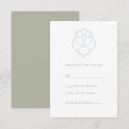 Blue Celtic Swan Liebe Knot Wedding Repcard RSVP Karte
