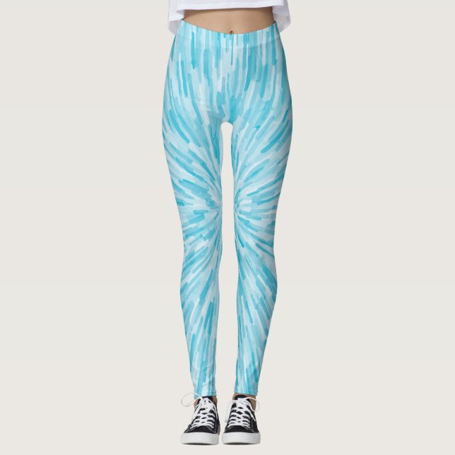 Blue Center Burst Leggings (Vorderseite)