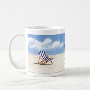 Blue Chair Beach Peinture par Just Dahl Mug