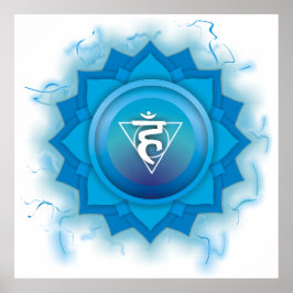 Blue Chakra Energy Poster