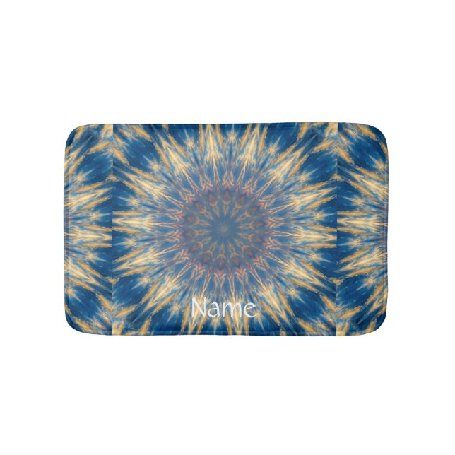 Blue Chakra Kaleidoskop Thunder_Cove Badematte (Vorderseite)