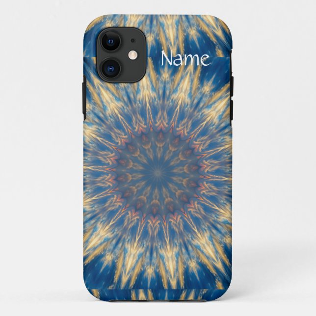 Blue Chakra Kaleidoskop Thunder_Cove Case-Mate iPhone Hülle (Rückseite)