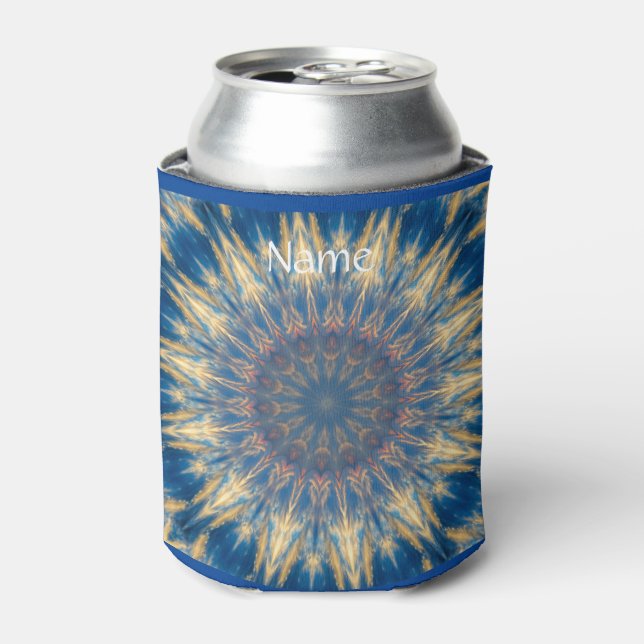 Blue Chakra Kaleidoskop Thunder_Cove Dosenkühler (Kanne Vorderseite)