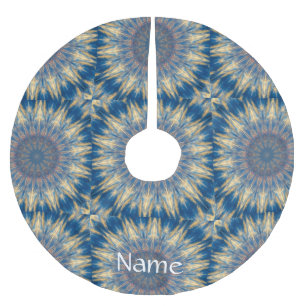 Blue Chakra Kaleidoskop Thunder_Cove Polyester Weihnachtsbaumdecke