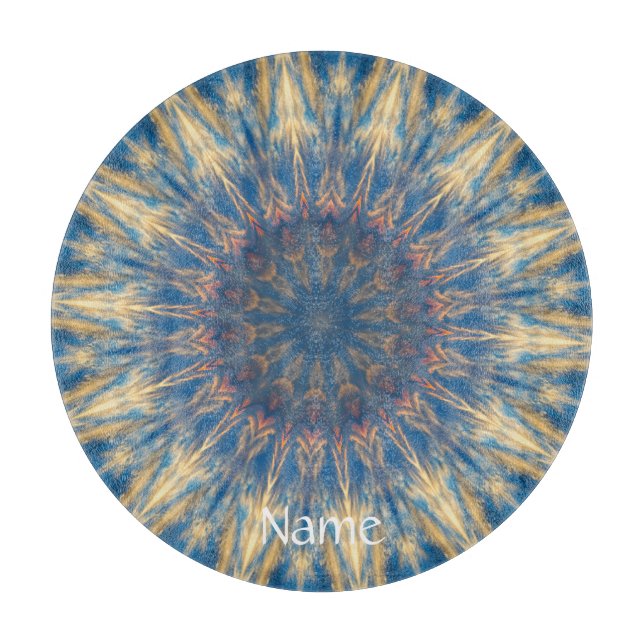 Blue Chakra Kaleidoskop Thunder_Cove Schneidebrett (Vorderseite)
