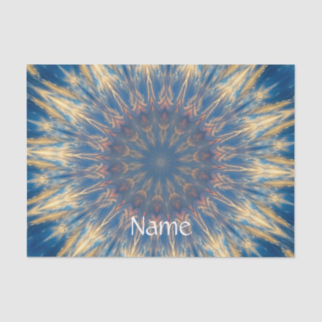 Blue Chakra Kaleidoskop Thunder_Cove Seidenpapier (Vorderseite)