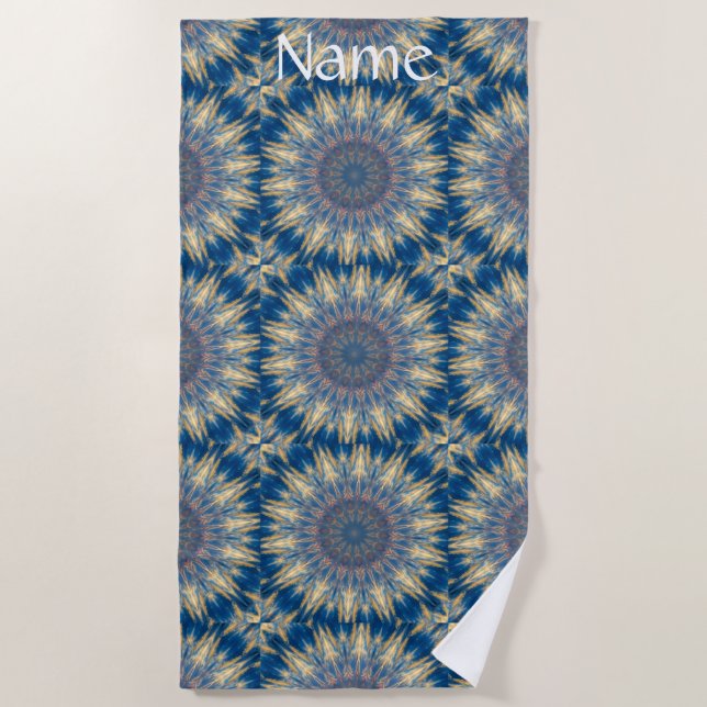 Blue Chakra Kaleidoskop Thunder_Cove Strandtuch (Vorderseite)
