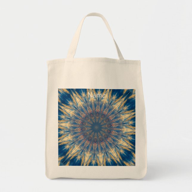 Blue Chakra Kaleidoskop Thunder_Cove Tragetasche (Vorne)