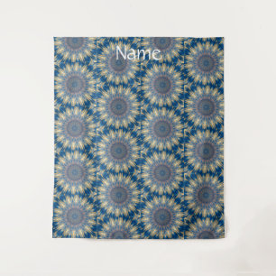 Blue Chakra Kaleidoskop Thunder_Cove Wandteppich