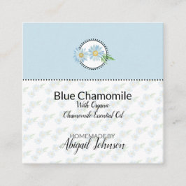 Blue Chamomile hausgemachte Bath & Body-Geschenkma Quadratische Visitenkarte