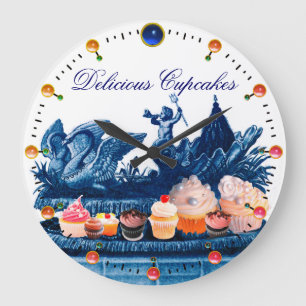 BLUE CHARIOT OF SWANS WITH CUPCAKES AND PASTRY GROßE WANDUHR