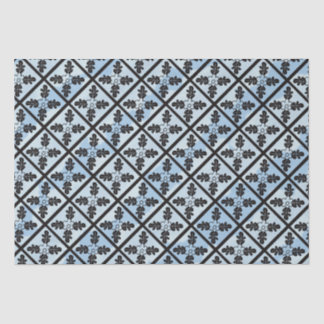 Blue Charter Oak Quilt Muster Seidenpapier