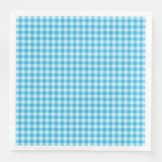 Blue Checkerboard Pattern Serviette (Vorderseite)