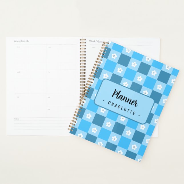 Blue Checkered Floral (Devant avec enveloppe)