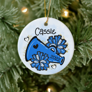 Blue Cheer Ornament Megaphone Pom Niedlich
