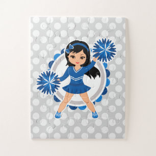 Blue Cheerleader Black Hair - Niedlicher Cheer