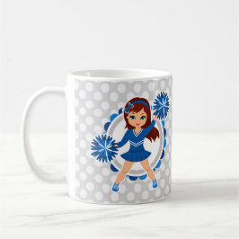 Blue Cheerleader Brunette - Cute Cheer Kaffeetasse