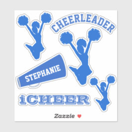 Blue Cheerleader Set Aufkleber