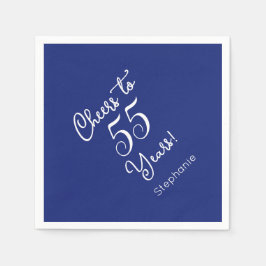 Blue Cheers bis 55 Jahre 55. Geburtstag Serviette