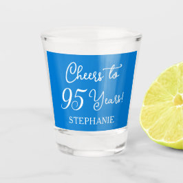 Blue Cheers to 95 Years 95 th Birthday Party Schnapsglas