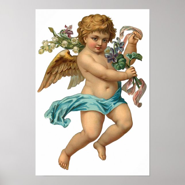 "Blue Cherub" Vintag Poster (Vorne)
