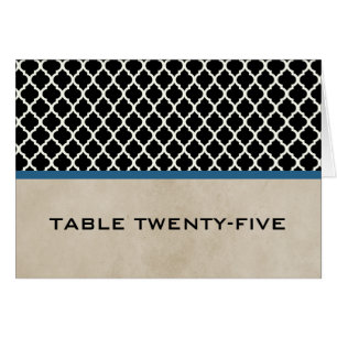 Blue Chic Quatrefolie-Tischnummer