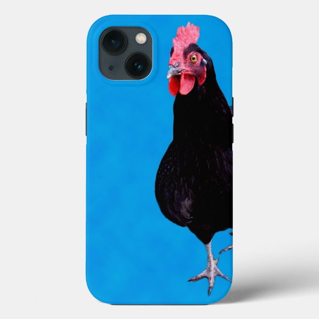 Blue Chicken Strut, iPhone 13 Coque (Verso)