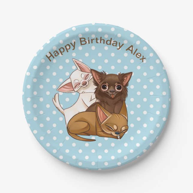 Blue Chihuahua Paper Teller (Vorderseite)