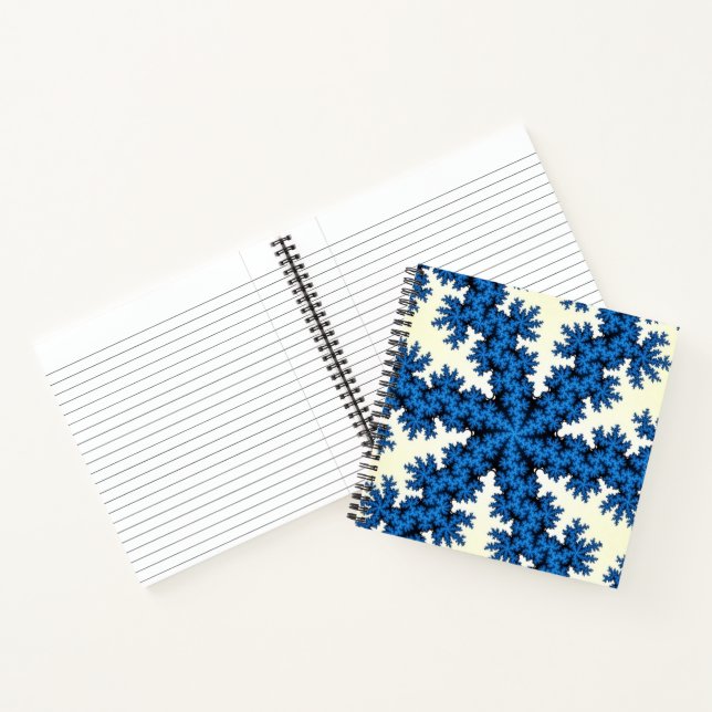 Blue China Snowflake Notizbuch (Innenseite)