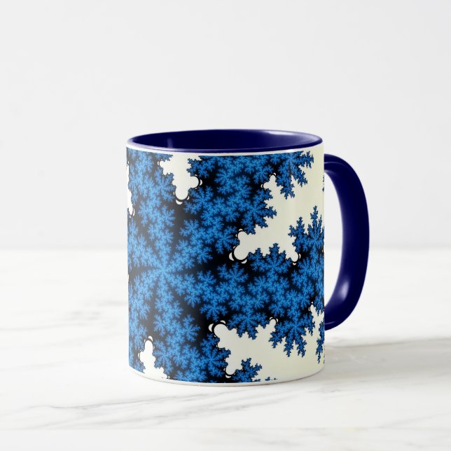 Blue China Snowflake Tasse (VorderseiteRechts)