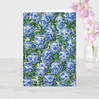 Blue Chinese Porcelain Ginger Jar Karte
