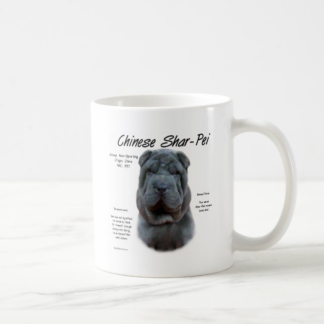 Blue Chinese Shar Pei History, Sharpei, Shar-pei Kaffeetasse (Rechts)