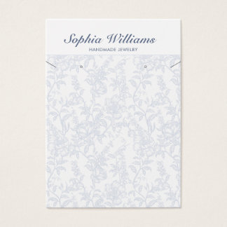 Blue Chinoiserie Earring and Necklace Display Card