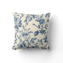 Blue Chinoiserie Floral Vintag Botanisch