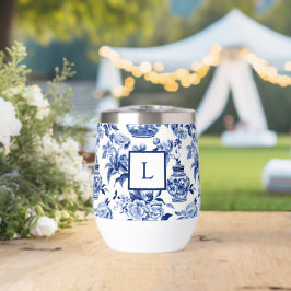 Blue Chinoiserie Monogram 