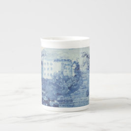 Blue Chinoiserie Prozellantasse