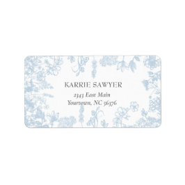 Blue Chinoiserie Rücksendeadresse Adressaufkleber