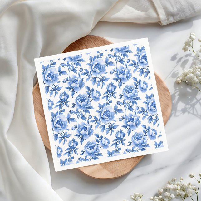 Blue Chinoiserie Serviette (Von Creator hochgeladen)