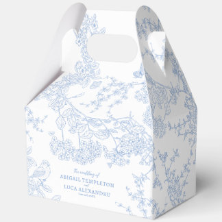 Blue Chinoiserie Toile de Jouy Wedding Geschenkschachtel