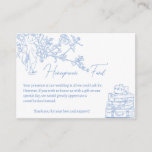 Blue Chinoiserie Toile Honeymoon Fond Gute Wünsche Begleitkarte<br><div class="desc">Blue Chinoiserie Toile de Jouy Wedding Honeymoon Fond Gute Eintrittskarte QR Website</div>